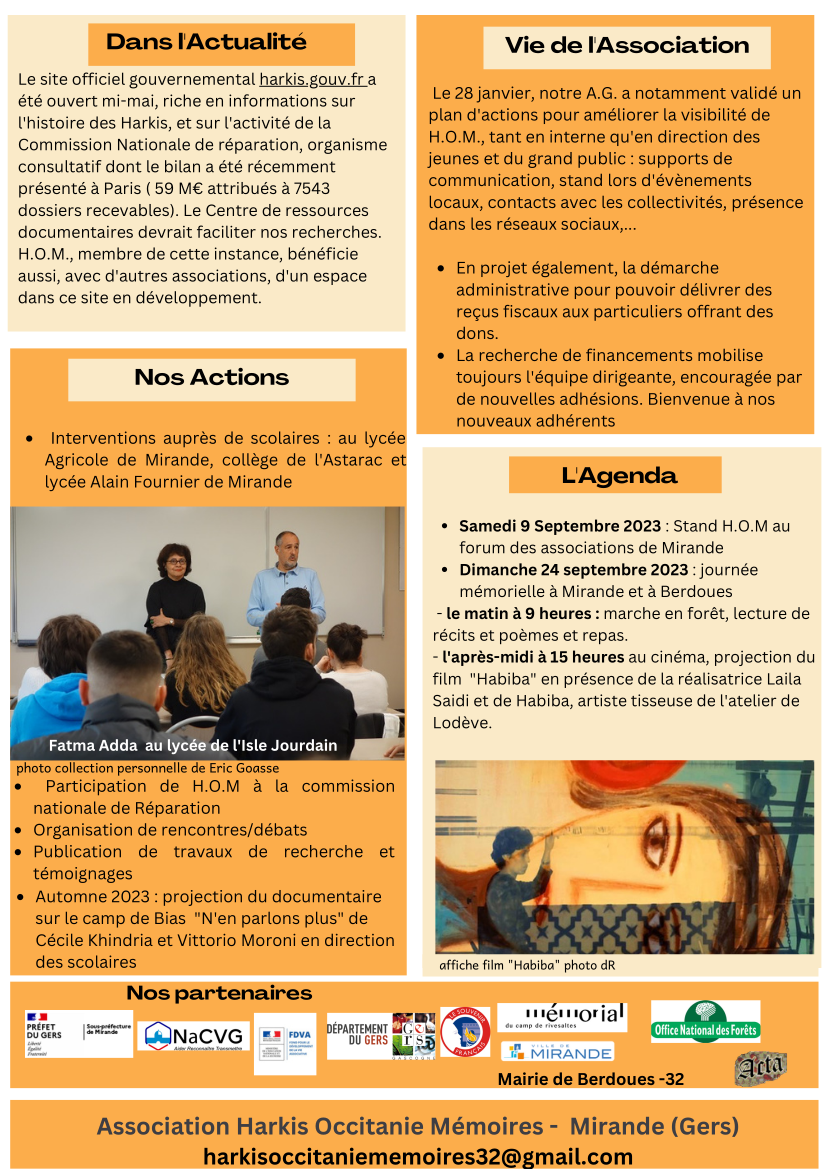 Première lettre de l'association HOM, page 2