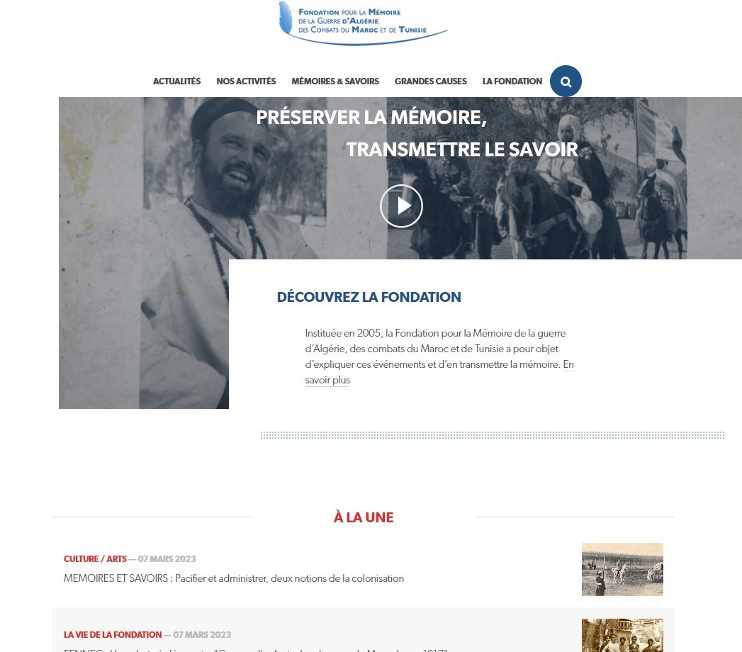 FM-GACMT page d'accueil du site Web