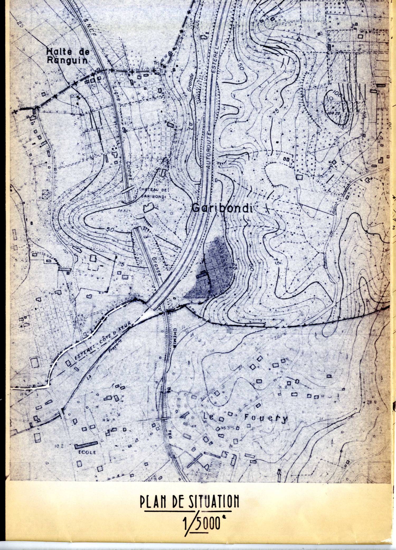 Illustration 3 : cité des Mimosas à Cannes, plan de situation [1965] (Archives de Cannes, 235W1)