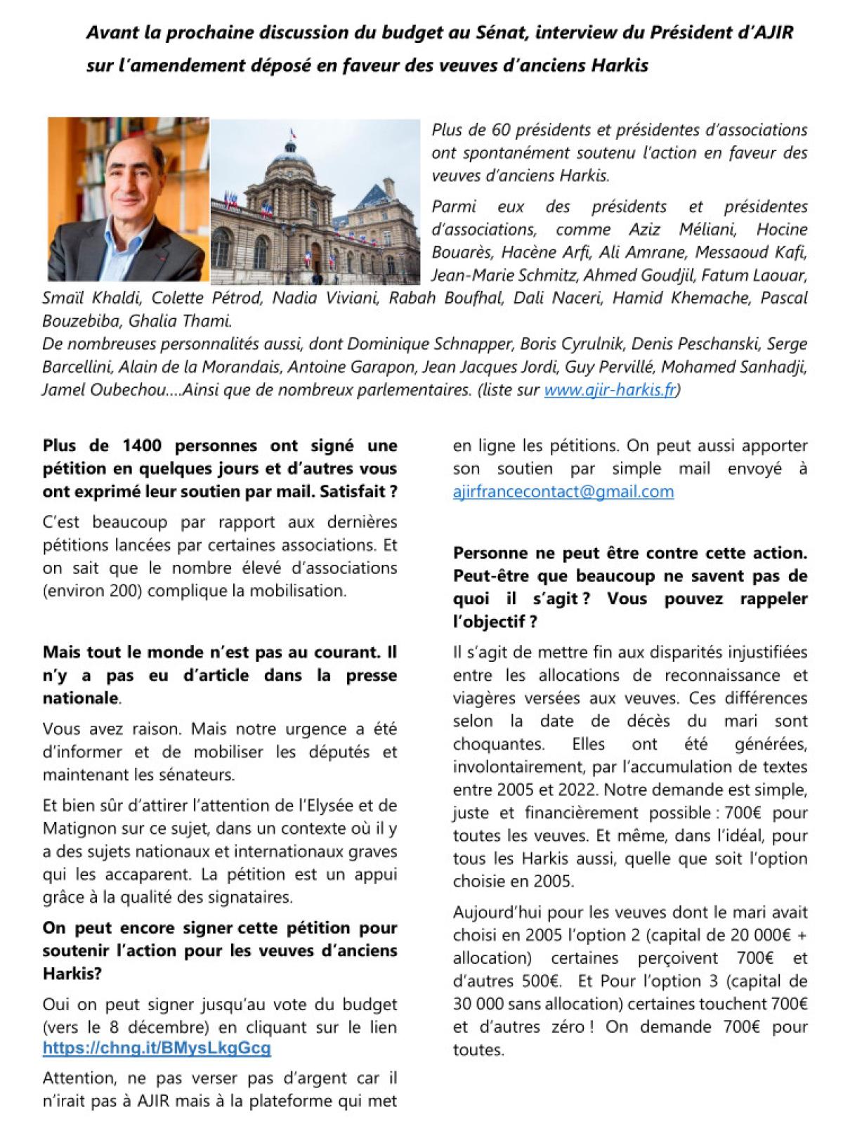 interview du Président d’AJIR par Harkis Dordogne le 14 novembre 2023 p1