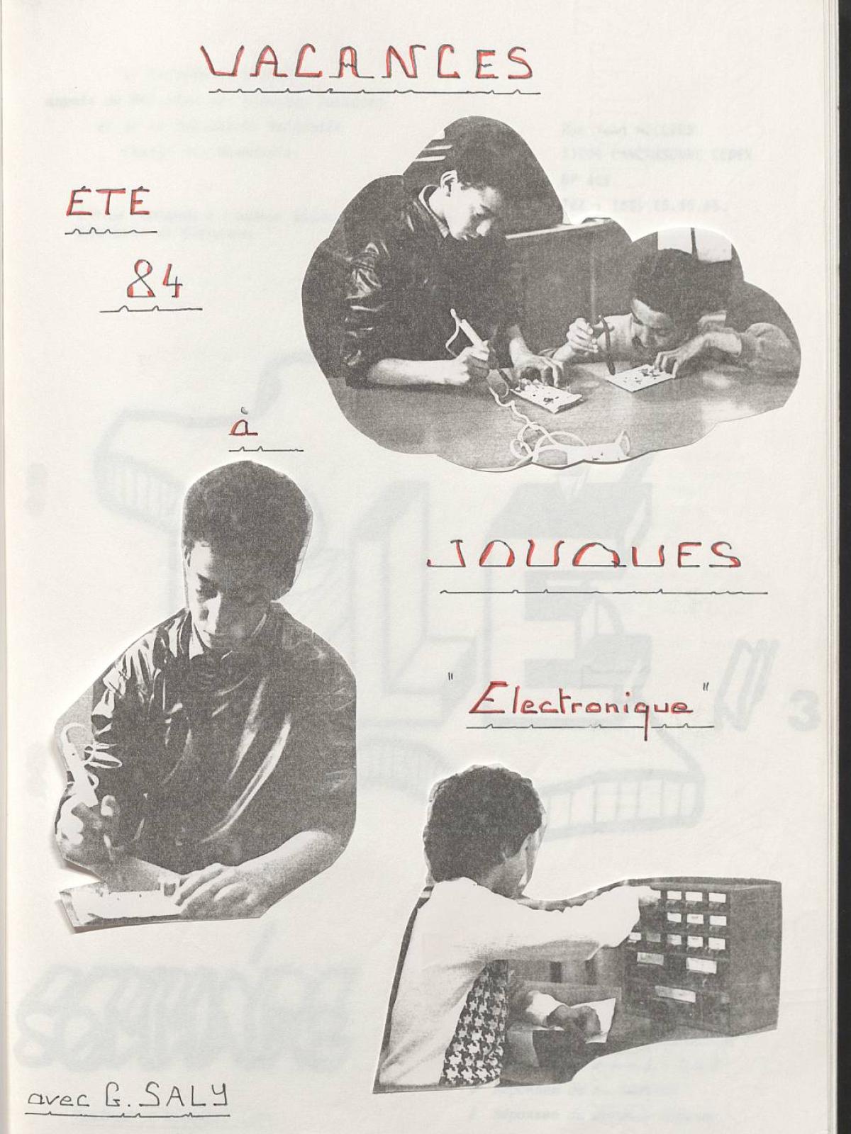 Illustration 21 : Bulletin de liaison des éducateurs (BLÉ) n°10, 19 mars 1985 (Archives nationales, 19870444/8) Illustration 21 : Bulletin de liaison des éducateurs (BLÉ) n°10, 19 mars 1985 (Archives nationales, 19870444/8)