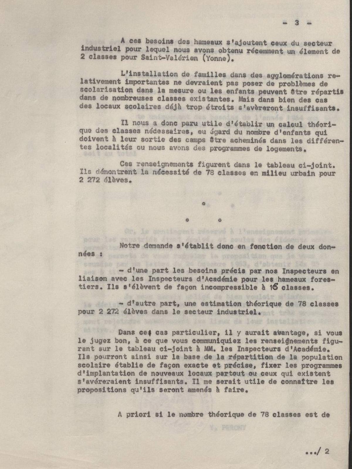 Illustration 5 : lettre du ministère des Rapatriés au ministre de l’Éducation nationale relative aux classes mobiles pour la scolarisation des enfants de Harkis, 24 décembre 1963 (Archives nationales, 1977074/3) Illustration 5 : lettre du ministère des Rapatriés au ministre de l’Éducation nationale relative aux classes mobiles pour la scolarisation des enfants de Harkis, 24 décembre 1963 (Archives nationales, 1977074/3)