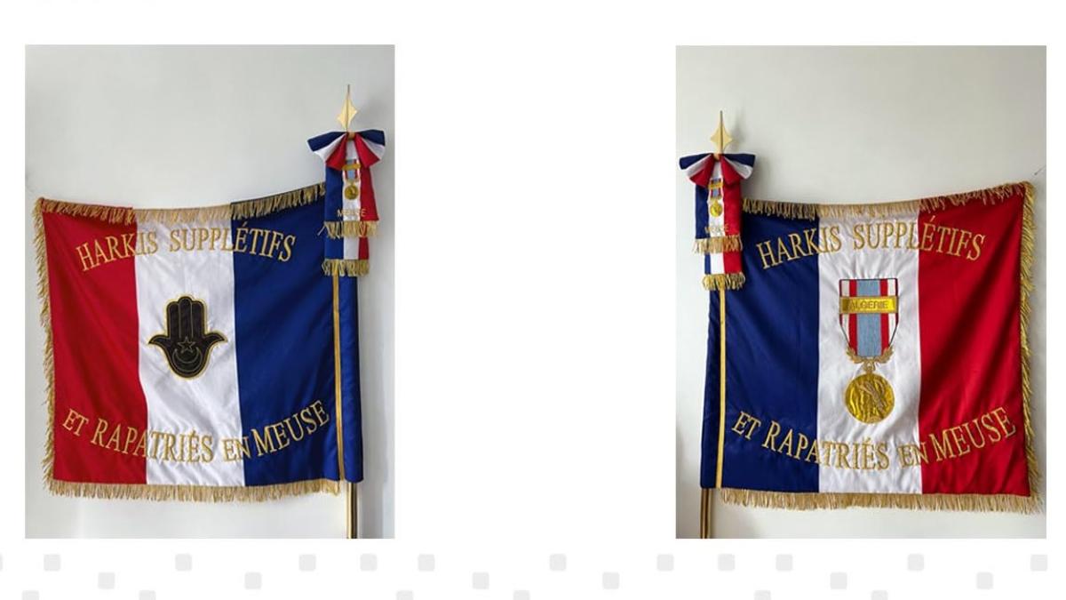 L'avers et le revers du nouveau drapeau de l'AHSRM